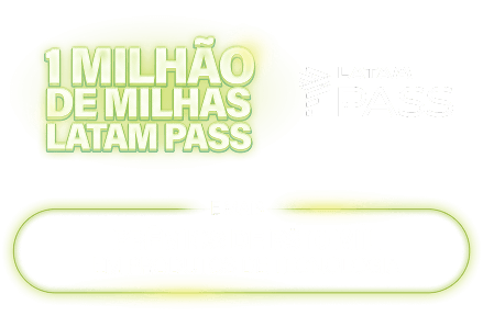 1 Milhão de milhas Latam Pass | E mais prêmios de R$ 10 mil em produtos de tecnologia
